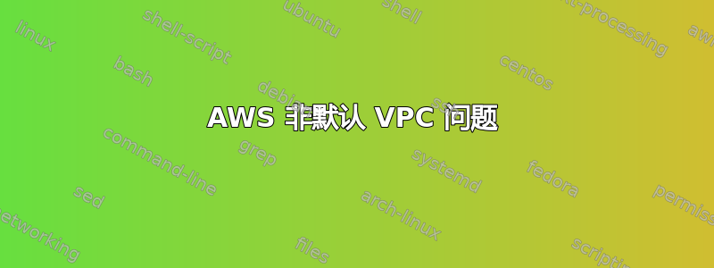 AWS 非默认 VPC 问题