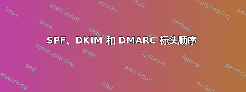 SPF、DKIM 和 DMARC 标头顺序