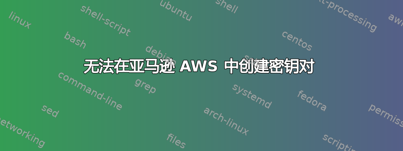 无法在亚马逊 AWS 中创建密钥对