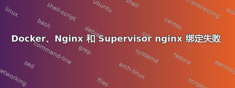 Docker、Nginx 和 Supervisor nginx 绑定失败