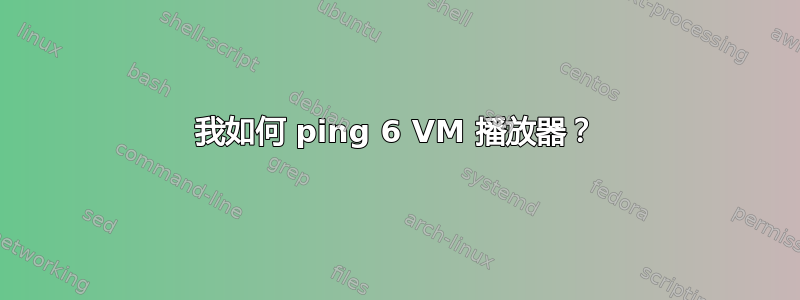 我如何 ping 6 VM 播放器？