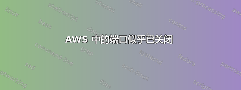 AWS 中的端口似乎已关闭