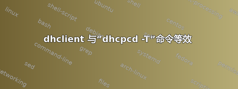 dhclient 与“dhcpcd -T”命令等效