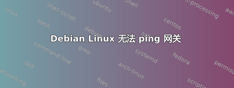 Debian Linux 无法 ping 网关