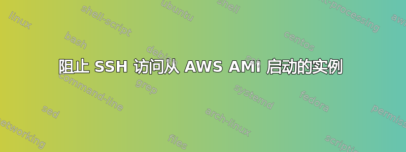 阻止 SSH 访问从 AWS AMI 启动的实例