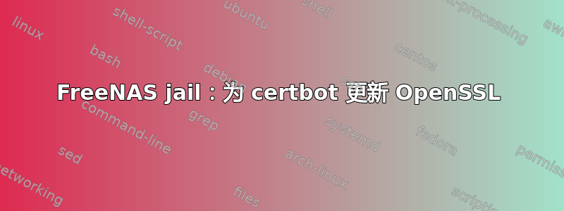 FreeNAS jail：为 certbot 更新 OpenSSL