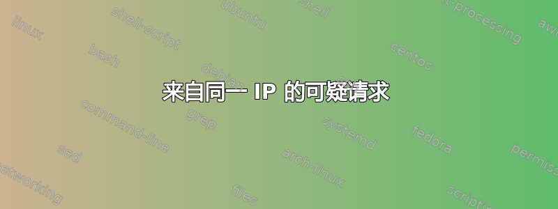 来自同一 IP 的可疑请求