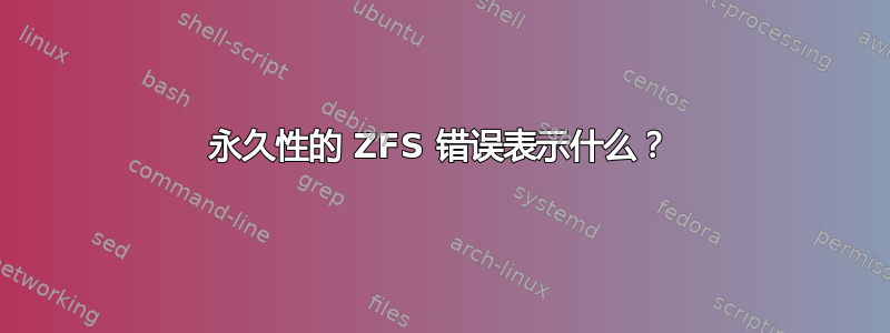 永久性的 ZFS 错误表示什么？