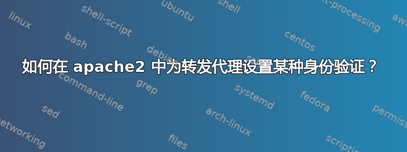 如何在 apache2 中为转发代理设置某种身份验证？