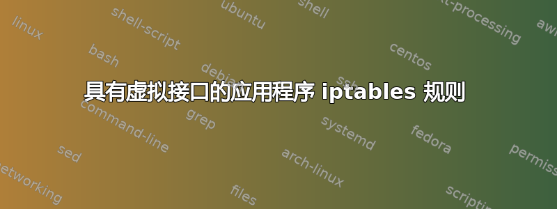 具有虚拟接口的应用程序 iptables 规则