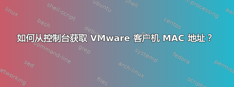 如何从控制台获取 VMware 客户机 MAC 地址？