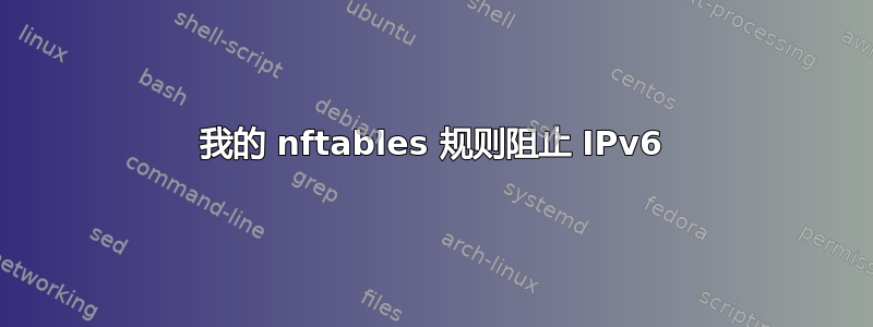 我的 nftables 规则阻止 IPv6