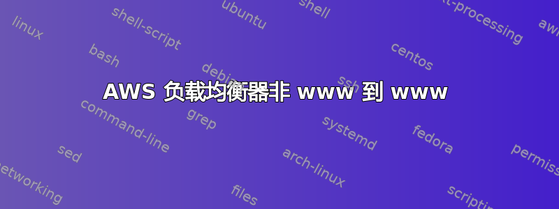 AWS 负载均衡器非 www 到 www