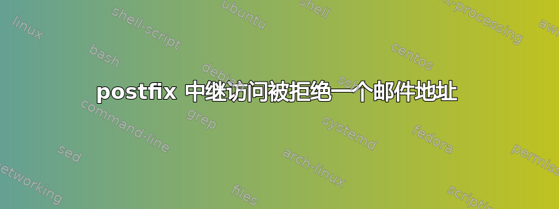 postfix 中继访问被拒绝一个邮件地址