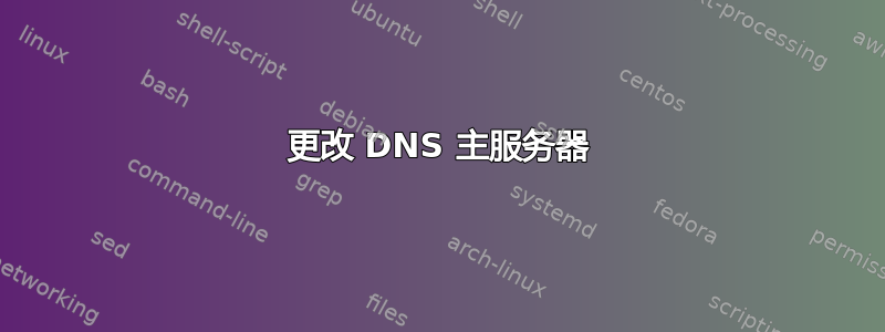 更改 DNS 主服务器