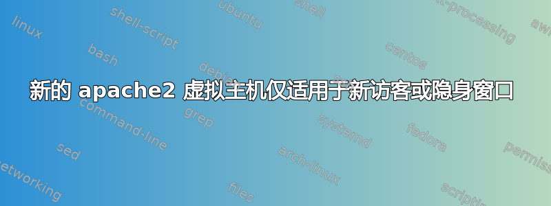 新的 apache2 虚拟主机仅适用于新访客或隐身窗口