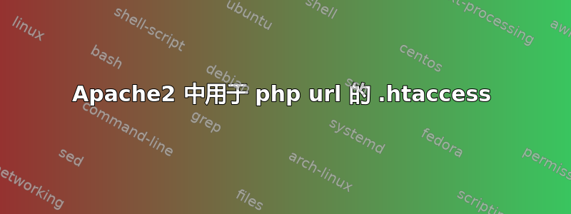 Apache2 中用于 php url 的 .htaccess