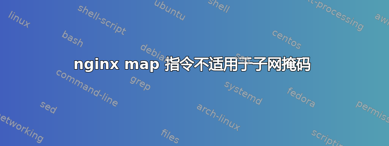 nginx map 指令不适用于子网掩码