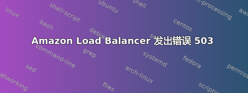 Amazon Load Balancer 发出错误 503