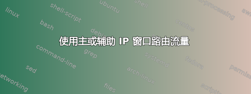 使用主或辅助 IP 窗口路由流量