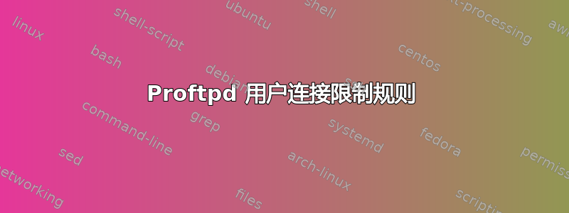 Proftpd 用户连接限制规则