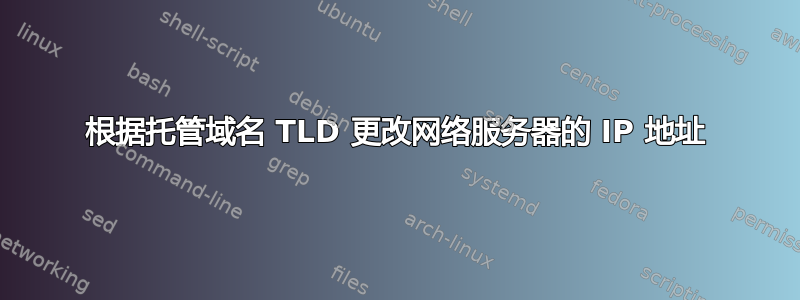 根据托管域名 TLD 更改网络服务器的 IP 地址