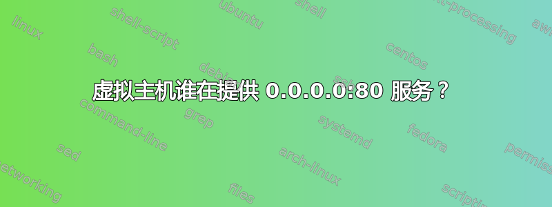 虚拟主机谁在提供 0.0.0.0:80 服务？