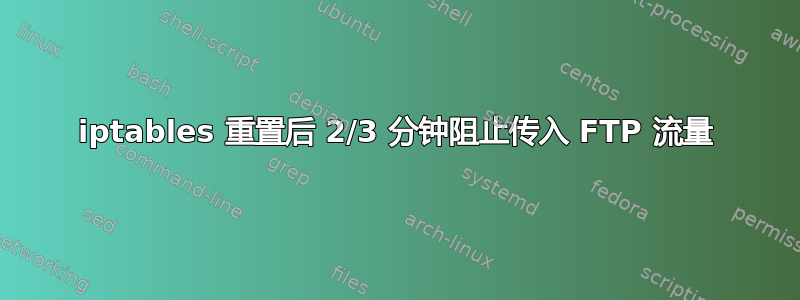 iptables 重置后 2/3 分钟阻止传入 FTP 流量