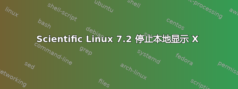 Scientific Linux 7.2 停止本地显示 X