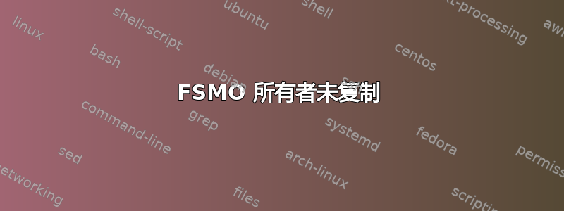 FSMO 所有者未复制