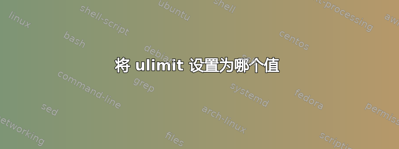 将 ulimit 设置为哪个值