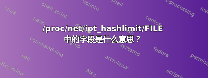 /proc/net/ipt_hashlimit/FILE 中的字段是什么意思？