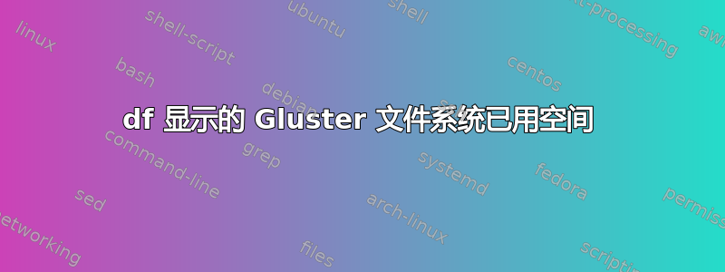 df 显示的 Gluster 文件系统已用空间