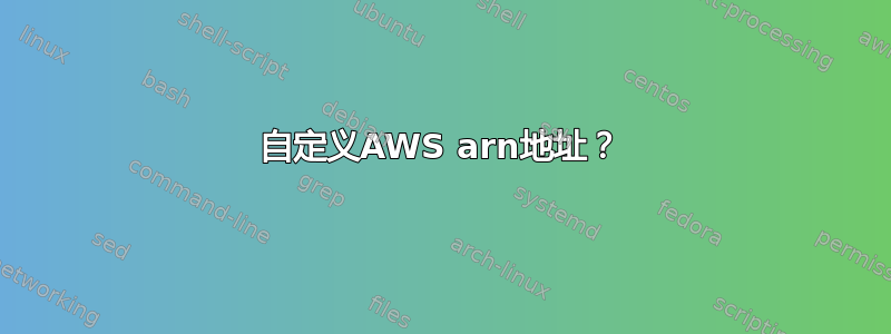 自定义AWS arn地址？