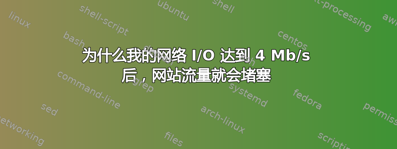 为什么我的网络 I/O 达到 4 Mb/s 后，网站流量就会堵塞