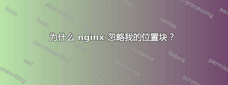 为什么 nginx 忽略我的位置块？