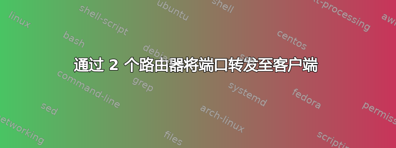 通过 2 个路由器将端口转发至客户端