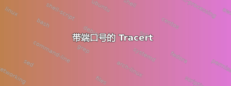 带端口号的 Tracert 