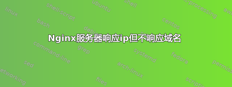 Nginx服务器响应ip但不响应域名