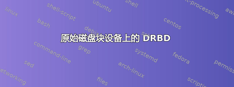 原始磁盘块设备上的 DRBD