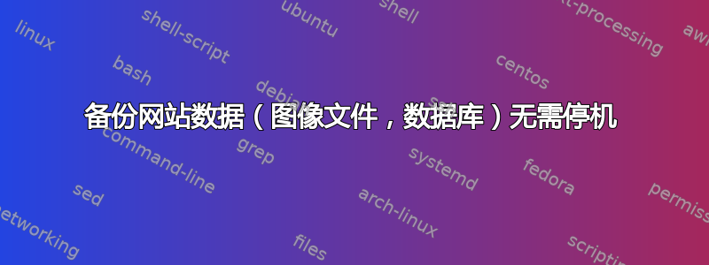 备份网站数据（图像文件，数据库）无需停机