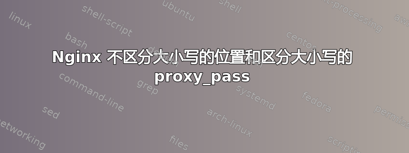 Nginx 不区分大小写的位置和区分大小写的 proxy_pass