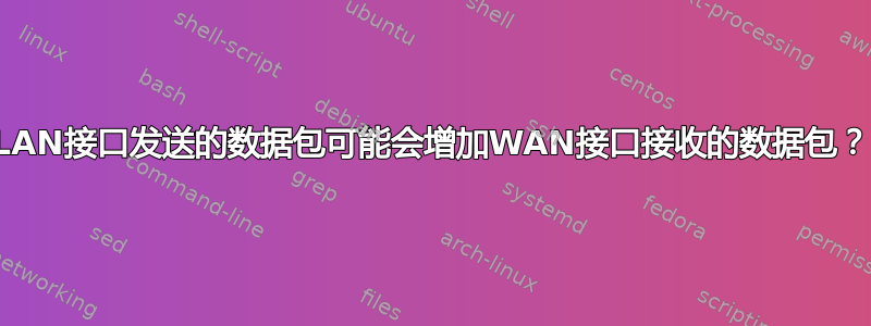 LAN接口发送的数据包可能会增加WAN接口接收的数据包？