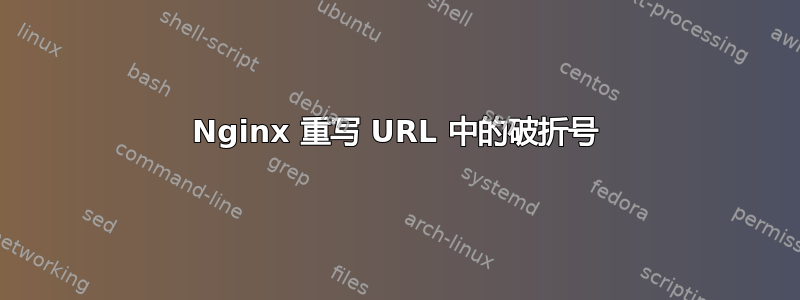 Nginx 重写 URL 中的破折号