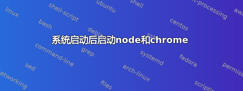 系统启动后启动node和chrome