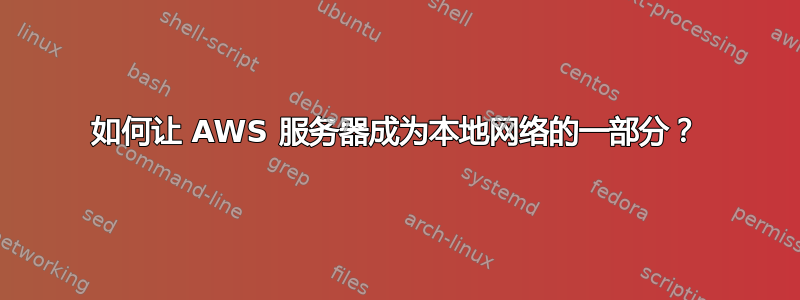 如何让 AWS 服务器成为本地网络的一部分？