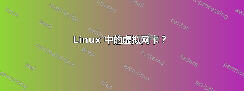 Linux 中的虚拟网卡？