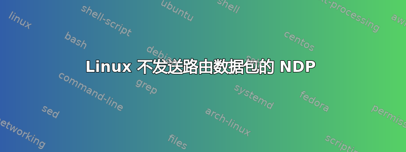 Linux 不发送路由数据包的 NDP