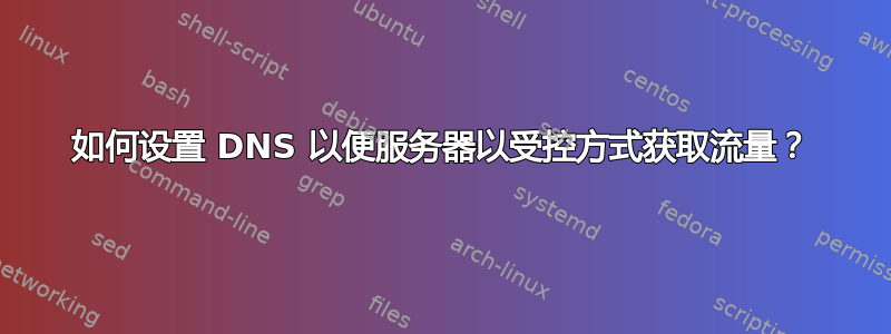 如何设置 DNS 以便服务器以受控方式获取流量？