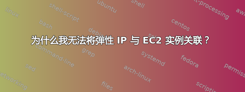 为什么我无法将弹性 IP 与 EC2 实例关联？